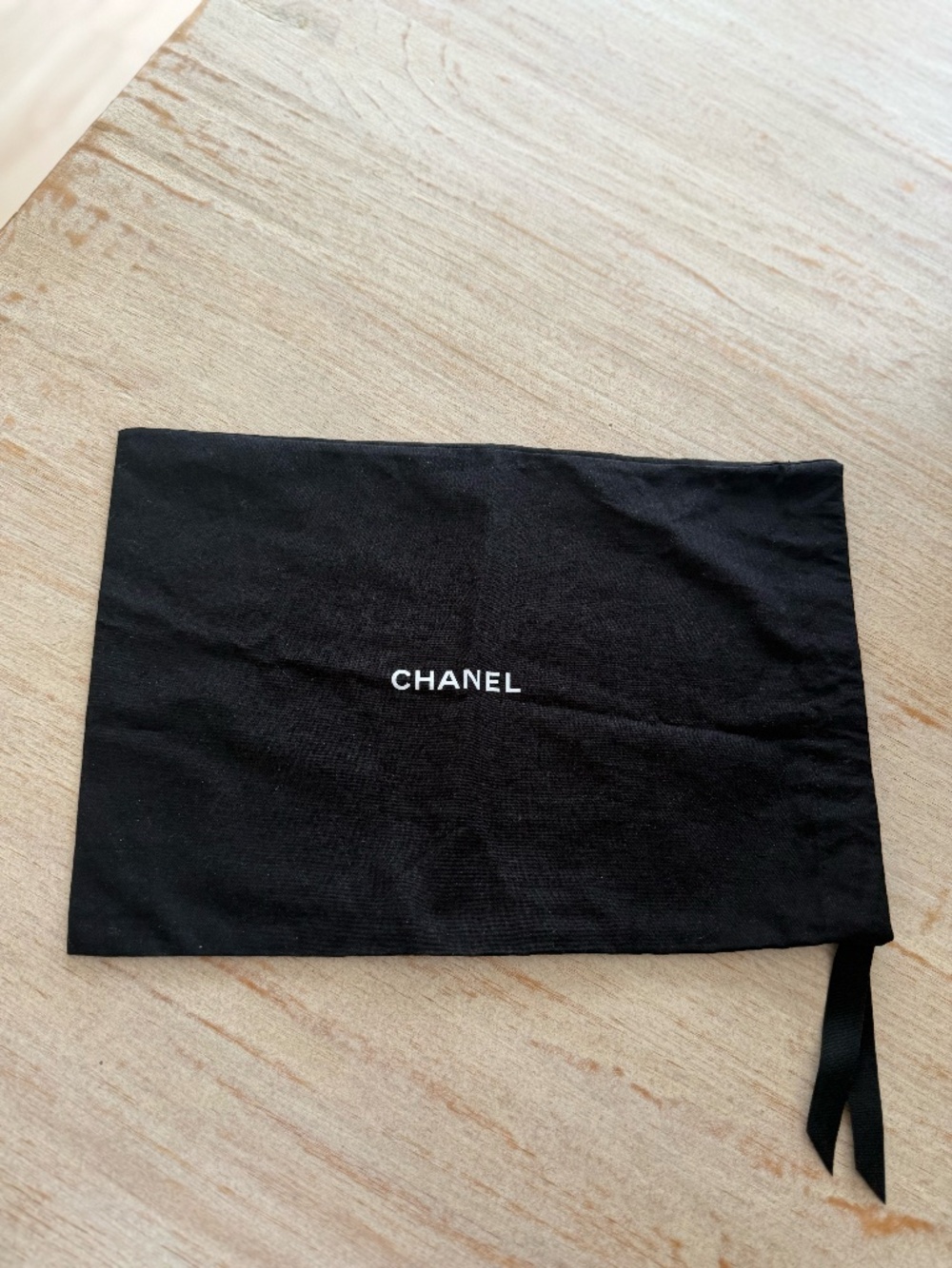Authentic CHANEL Black Drawstring Dust Bag Storage Pouch Empty Packaging